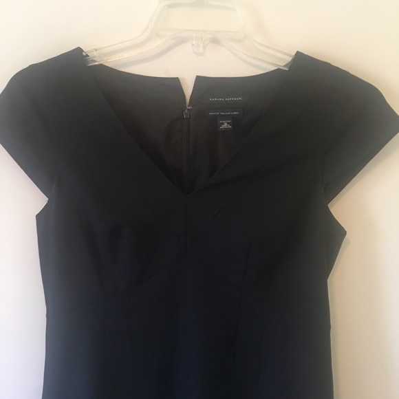 {Banana Republic} Wool Blend Black Sheath Dress - Picture 6 of 8